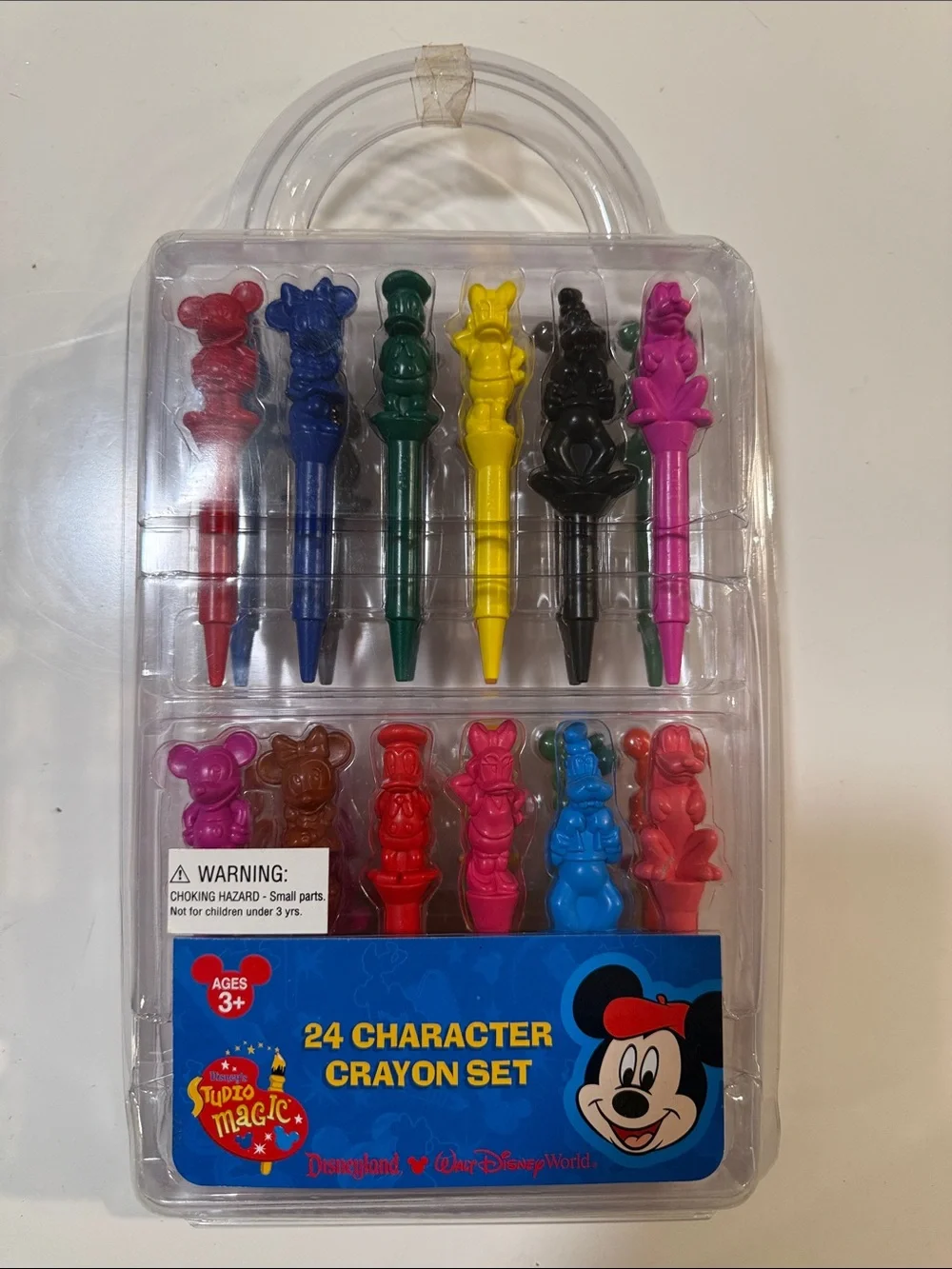Disney Character Crayon Set - red, blue, green, yellow, black, pink